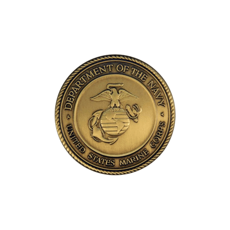 GLOBAL FLAGS UNLIMITED US Marine Brass Service Medallion 205654